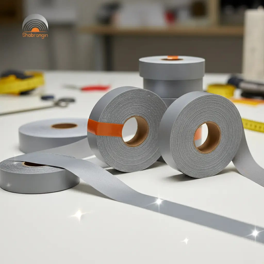 رول نوار شبرنگ پارچه ای